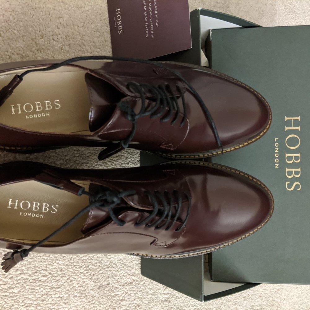 Hobbs London Women's Oxford, Brown, Sz 10